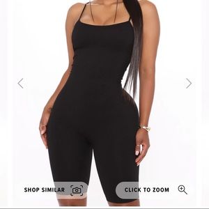 Rochelle Biker Short Romper - Black